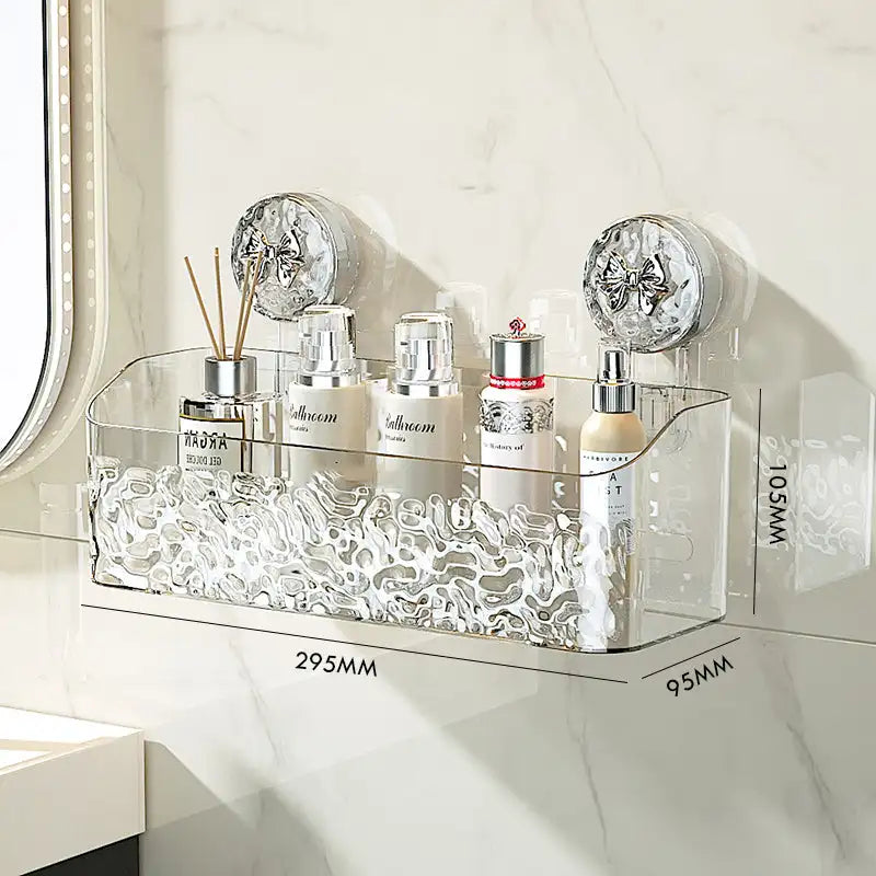 The Ultimate Solution for Organizing Your Bathroom: The Glacier Pattern Suction Cup Shelf