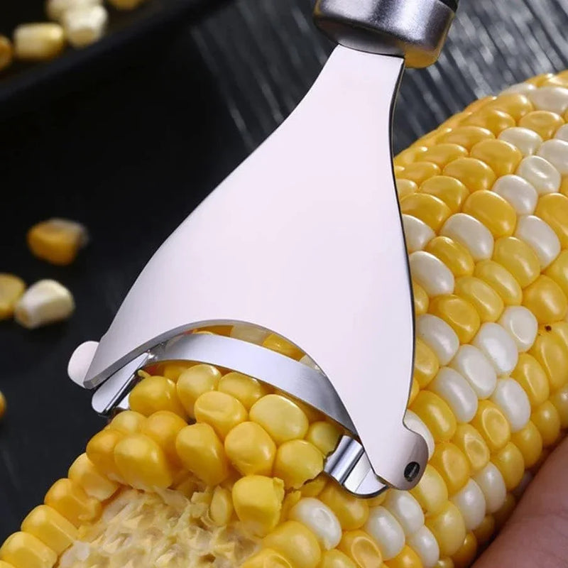Multi-Functional Stainless Steel Corn Peeler and Fruit Sheller - Essential Kitchen Gadget