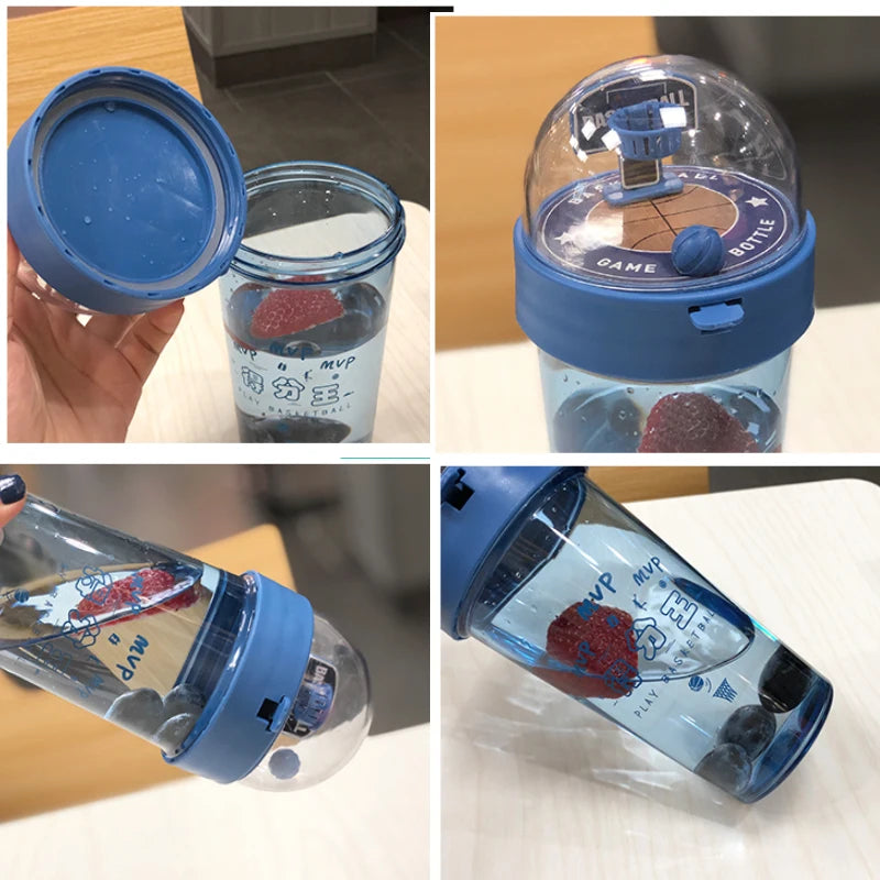 Creative Basketball Shooting Water Bottle - Leak Proof Flask for Outdoor Fun!
