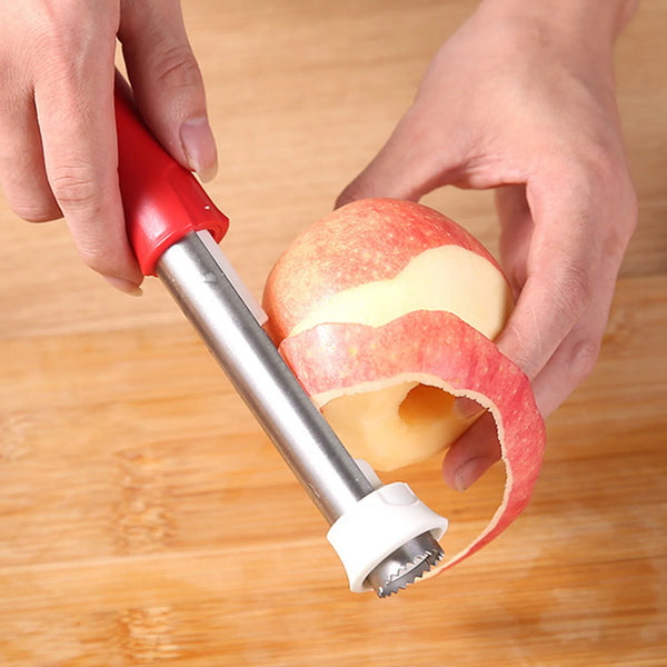 Stainless Steel 2-in-1 Fruit Corer Peeler: Handy Kitchen Gadget for Easy Fruit Prep