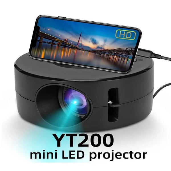 Mini Home Cinema Projector: HD Laser Beamer for 4K 1080P Smart TV BOX - Portable Theater & Great Gift!