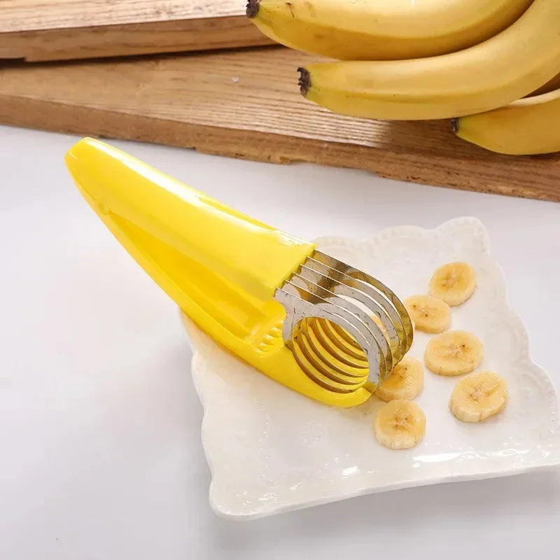 Stainless Steel Banana Slicer and Fruit Cutter - Essential Kitchen Tool for Easy Meal Prep!