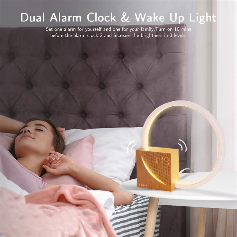 Multifunctional Lamp Alarm Clock with White Noise 