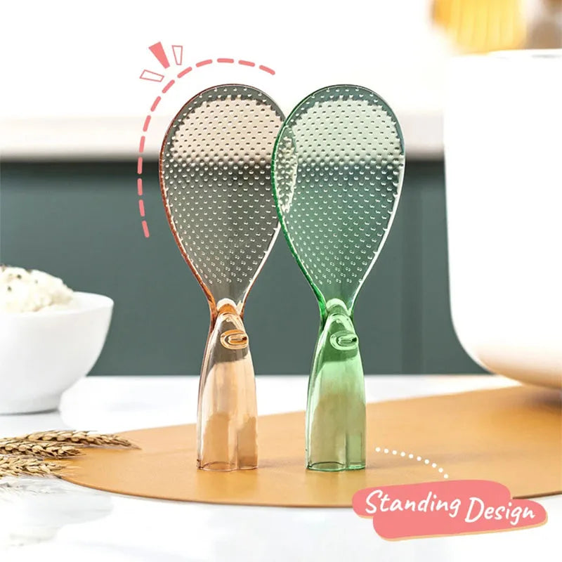 Adorable Little Monster Rice Spoon Holder - Non-Stick, Standable, and Safe Cooking Scoop