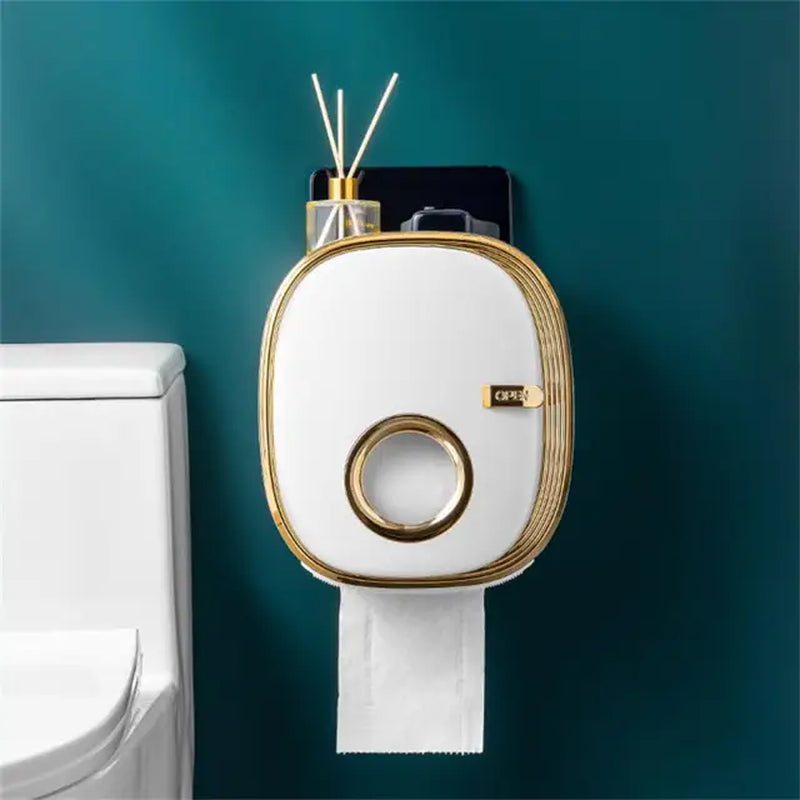 Luxury Wall-Mounted Toilet Paper Holder Shelf