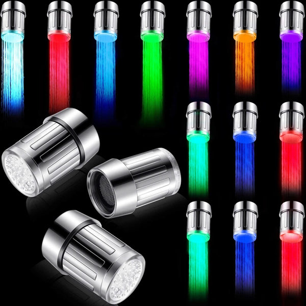 7 Color Changing LED Faucet Head for Water Saving Kitchen and Bathroom
