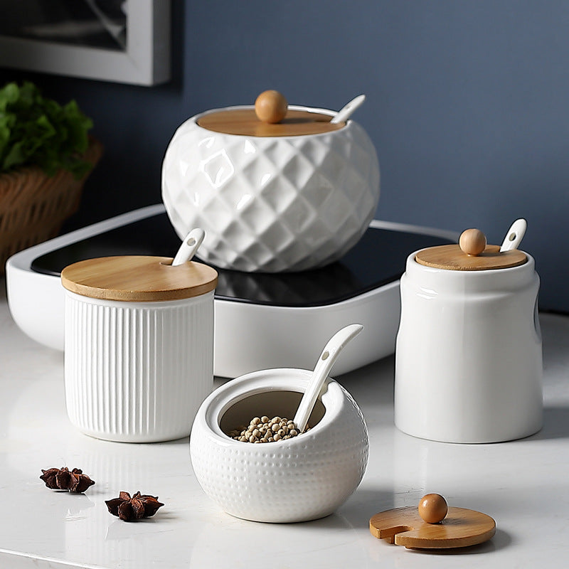 Stylish and Functional: Kitchen Ceramic Seasoning Jar for Organized an