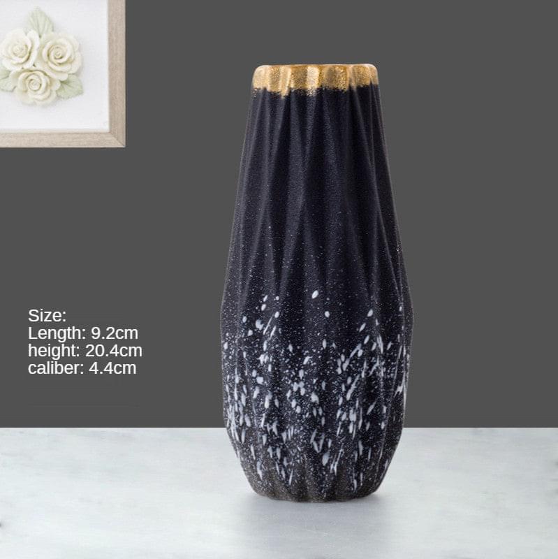 Creative Hydroponic Container Dry Flower Frosted Ceramic Vase Living Room Decoration