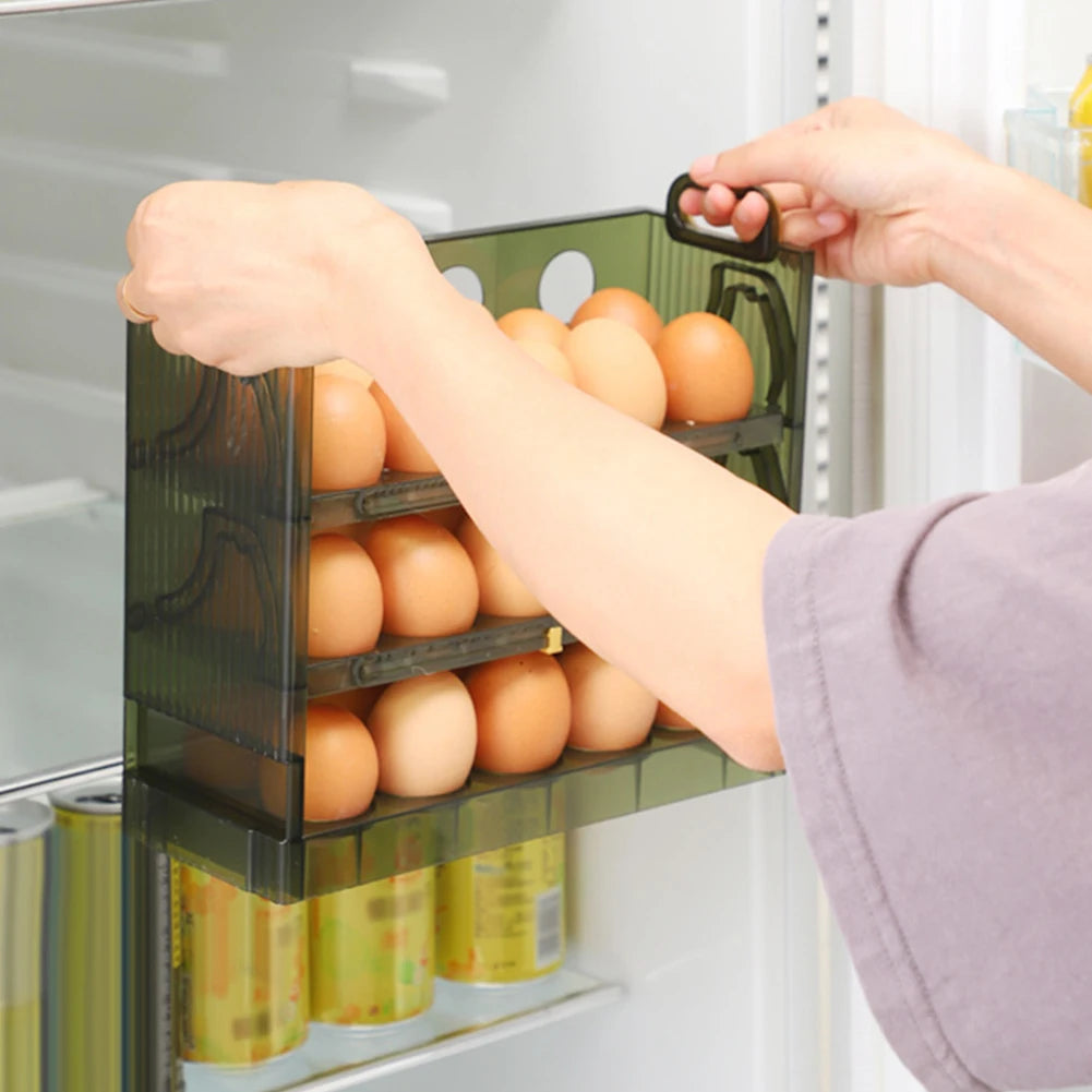 Soporte para huevos, caja de almacenamiento, cesta para huevos, organizador de contenedores, dispensador de huevos para refrigerador, organizador de cocina, contenedores de alimentos