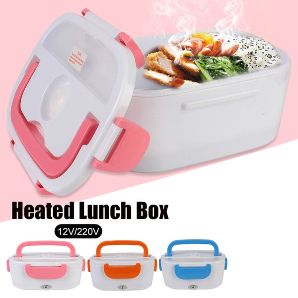 Portable Electric Heated Lunch Box - Fast Heating Food Warmer for Travel and Work