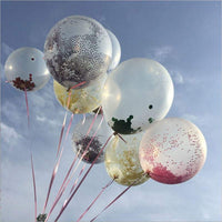 Sparkle and Celebrate with Clear Confetti Balloons for Parties and Wed
