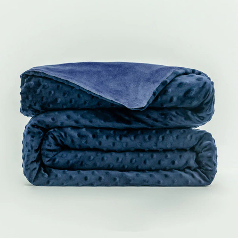 Plush Gray Weighted Blanket Cover - Soft Breathable Velvet Duvet Quilt for Comfortable Sleep