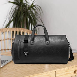 Ultimate Adventure Leather Duffle Bag: Spacious, Waterproof, and Stylish with Shoe Compartment