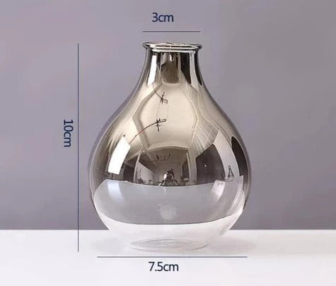 Silver Gradient Style Home Decoration Glass Vase