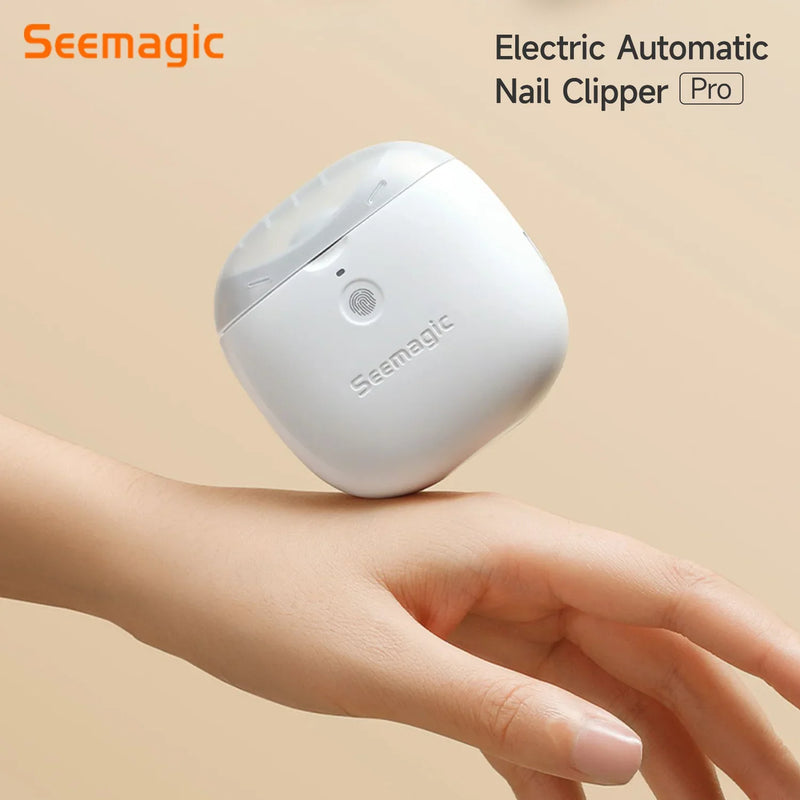 "Seemagic Touch Start Electric Nail Clipper: Upgraded Cutter with Infrared Protection and LED Light"