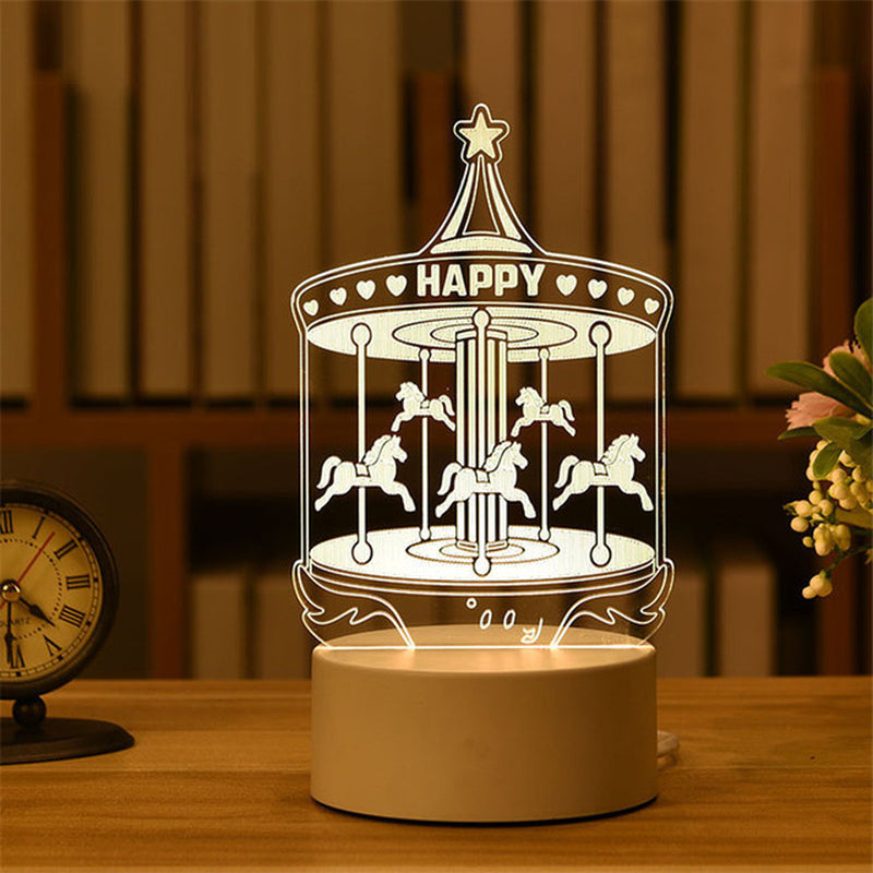 "Enchanting 3D Acrylic LED Lamp: Perfect for Romantic Nights, Birthdays, and Valentine's Day!"