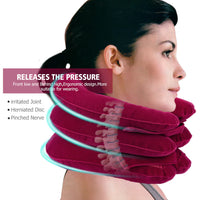 "Ultimate Relief: Inflatable Cervical Neck Traction Device for Chronic Pain and Shoulder Alignment - Perfect for Home Use"