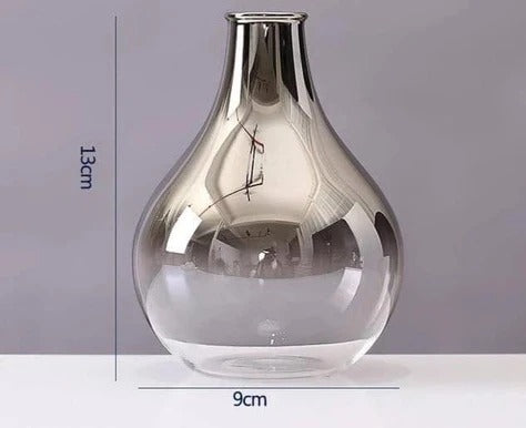 Silver Gradient Style Home Decoration Glass Vase