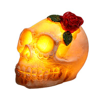 Skull Lamp Resin Ghost Skeleton Head LED Electronic Candle Light Haunt